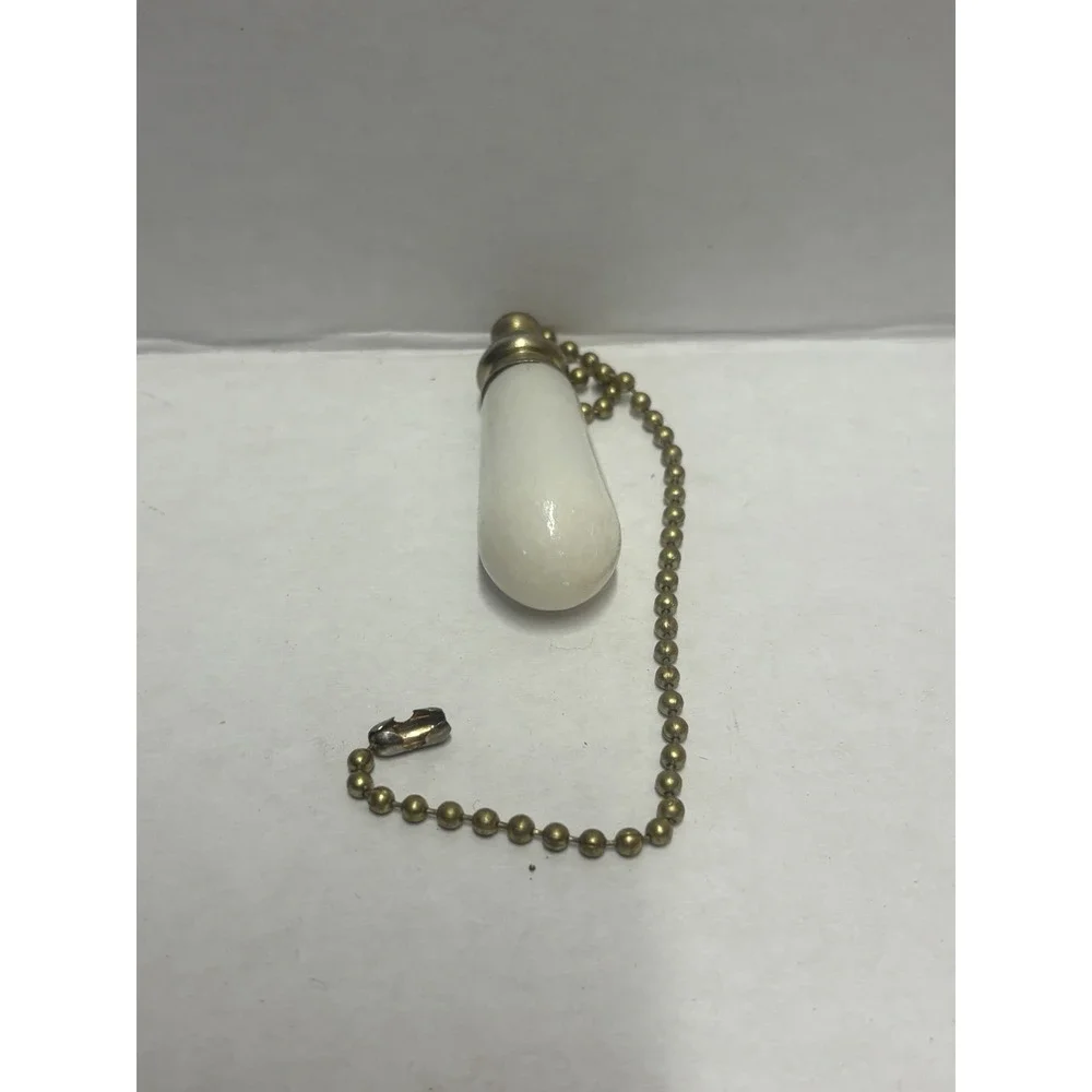 Pull Chain  Brass for  Lamp or celing fan vintage cream color vintage